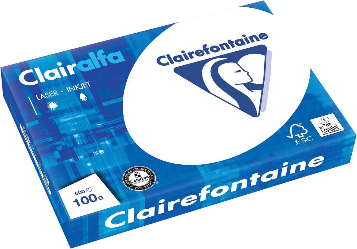 Clairefontaine Clairalfa presentatiepapier A3, 100 g, pak van 500 vel