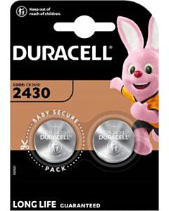 2 Duracell CR2430 knoopcel batterijen