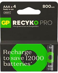 GP ReCyko Pro AAA batterijen 800 mAh (4)