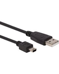 Mini-USB naar USB A 2.0 kabel 0,75m zwart HQ-Power