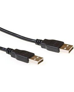 USB 2.0 A Male - A Male kabel 3 meter zwart
