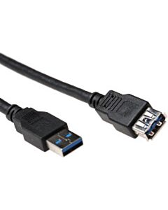 USB A 3.0 verlengkabel 0,5 meter zwart