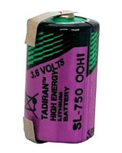 Tadiran SL-750/T Lithium 1/2 AA batterij met U-tags (3,6V)