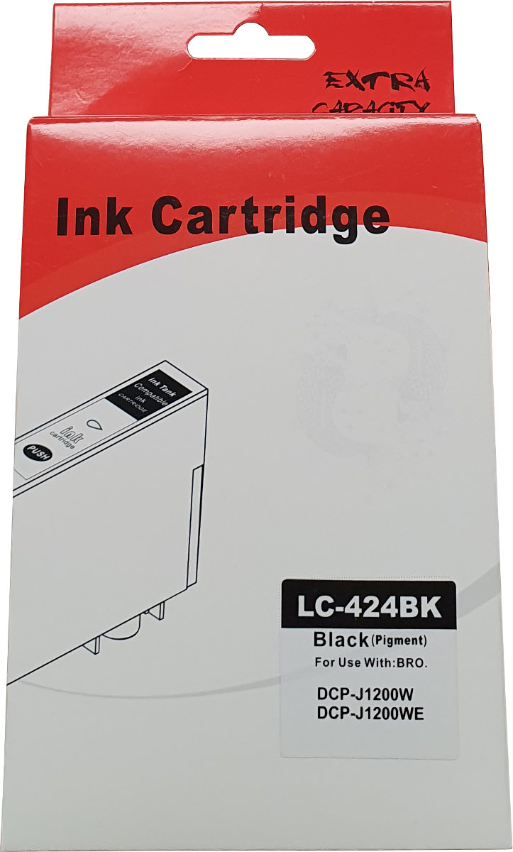 Huismerk Brother LC-424BK cartridge zwart