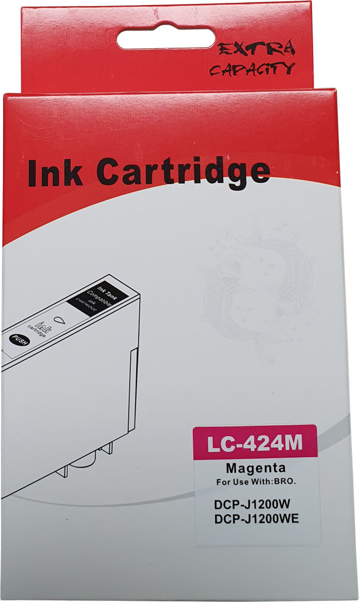 Huismerk Brother LC-424M cartridge magenta